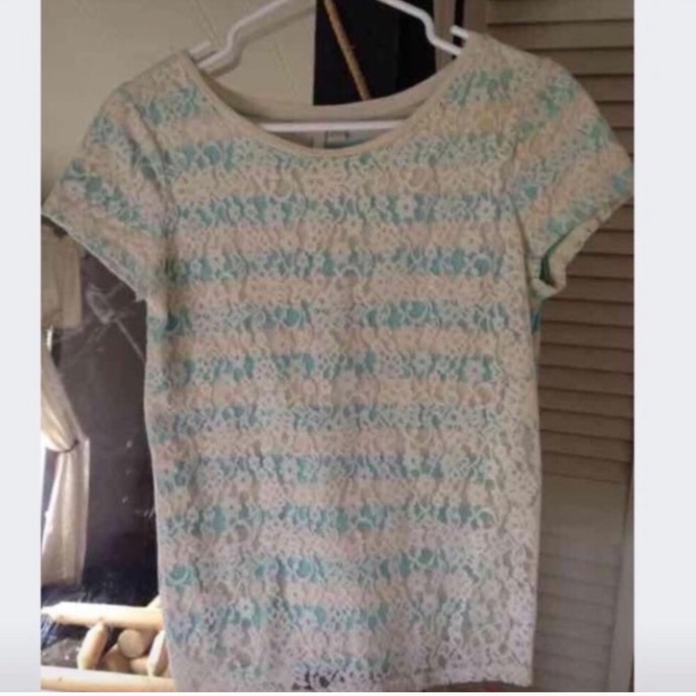 Lace floral shirt